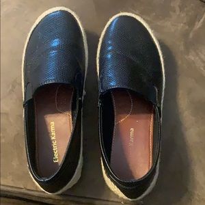 3/$10 Black slip on shoes
